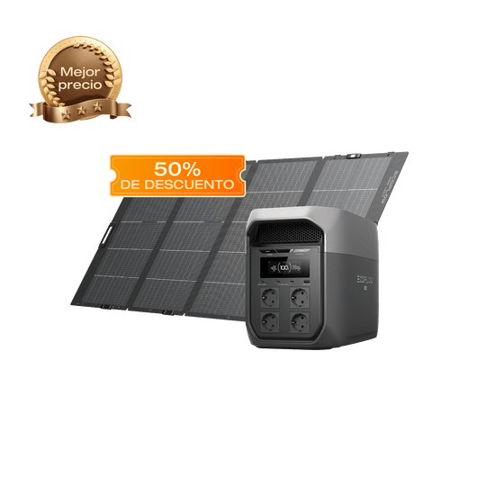 Estación de energía portátil Serie EcoFlow DELTA 3 Max (2048Wh) DELTA 3 Max (2048Wh) / Panel solar portátil y ligero EcoFlow de 400 W