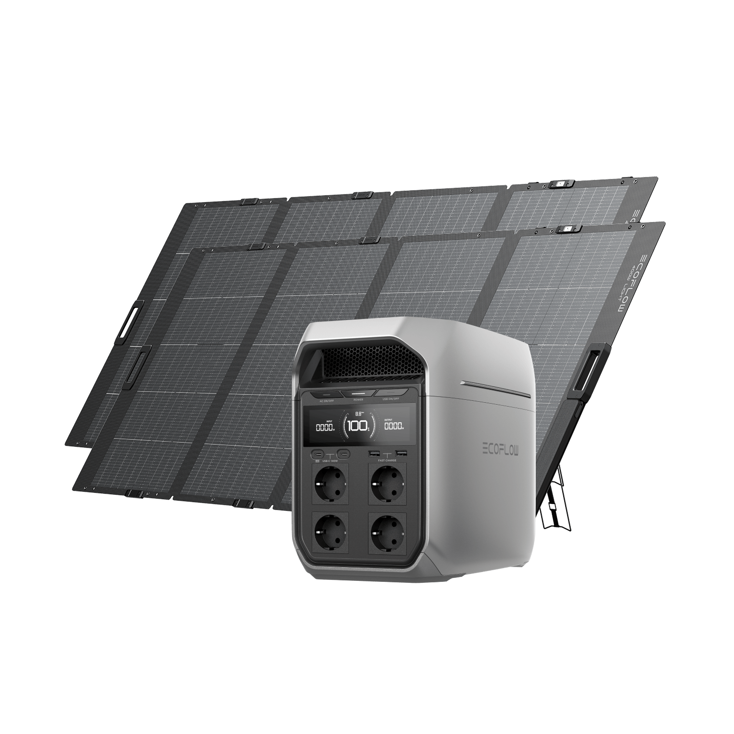 Generador solar Serie EcoFlow DELTA 3 (FV 400 W) EcoFlow Europe DELTA 3 Plus 2 Paneles solares portátiles de 400 W