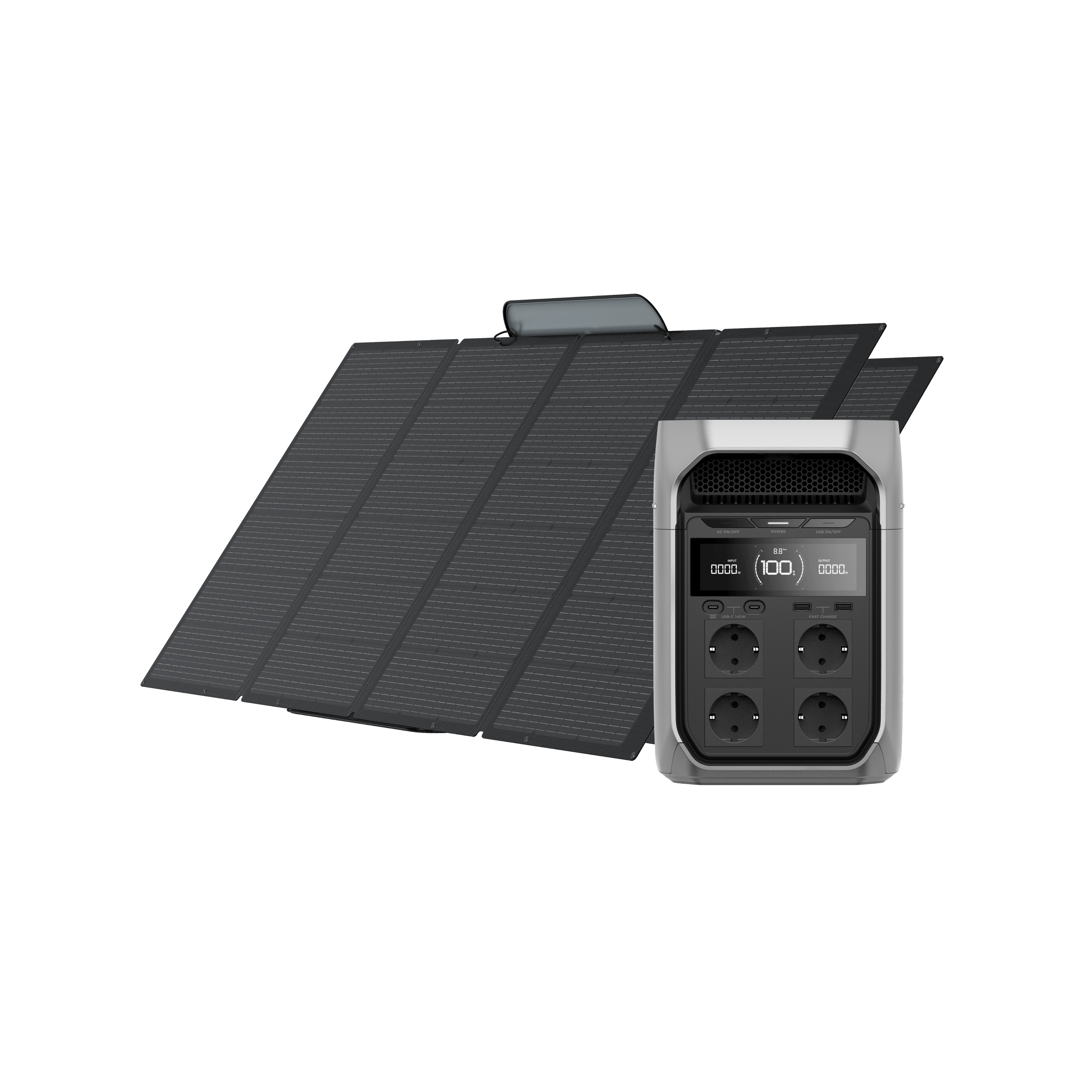 Generador solar Serie EcoFlow DELTA 3 (FV 400 W) EcoFlow Europe DELTA 3 Plus 2 Paneles solares portátiles de 400 W