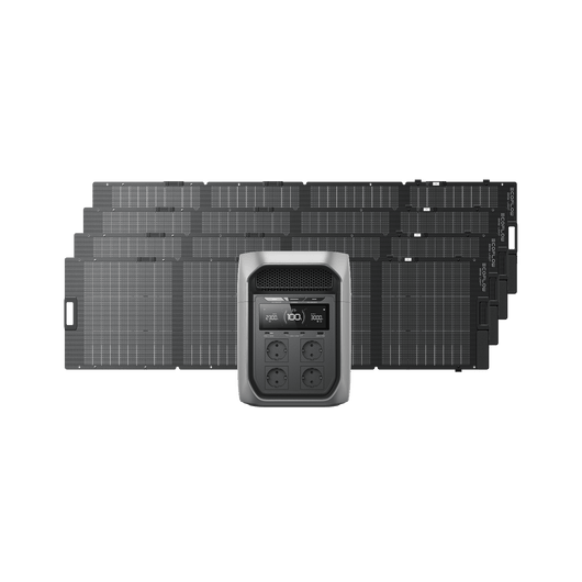 Generador solar Serie EcoFlow DELTA 3 Max (FV 220 W) EcoFlow ES DELTA 3 Max Plus 4 Panel solar portátil bifacial EcoFlow NextGen de 220 W