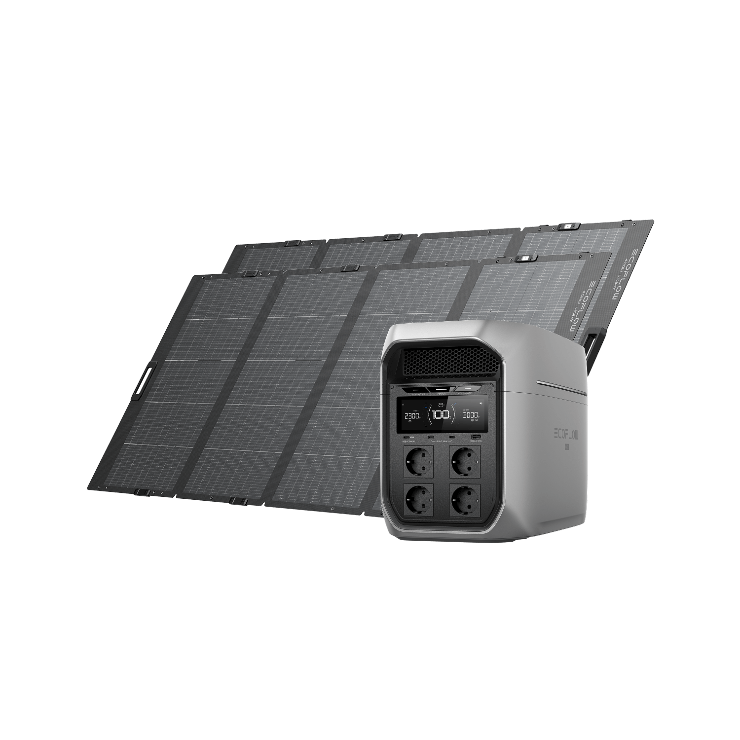 EcoFlow DELTA 3 Max Series Solar Generator (PV400W) EcoFlow ES DELTA 3 Max Plus 2 Panel solar portátil y ligero EcoFlow de 400 W