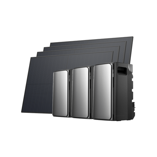 Kit solar autoconsumo 800W con batería LFP EcoFlow STREAM Ultra/Pro/Max STREAM Ultra / 2 × STREAM Max + 4 paneles solares rígidos de 450 W