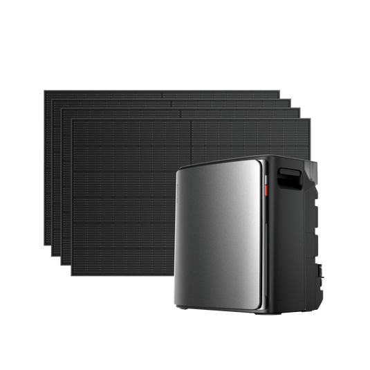 kit solar autoconsumo 800W con batería LFP EcoFlow STREAM Ultra X BKW II EcoFlow ES STREAM Ultra X 4 panel solar rígido de 400 W