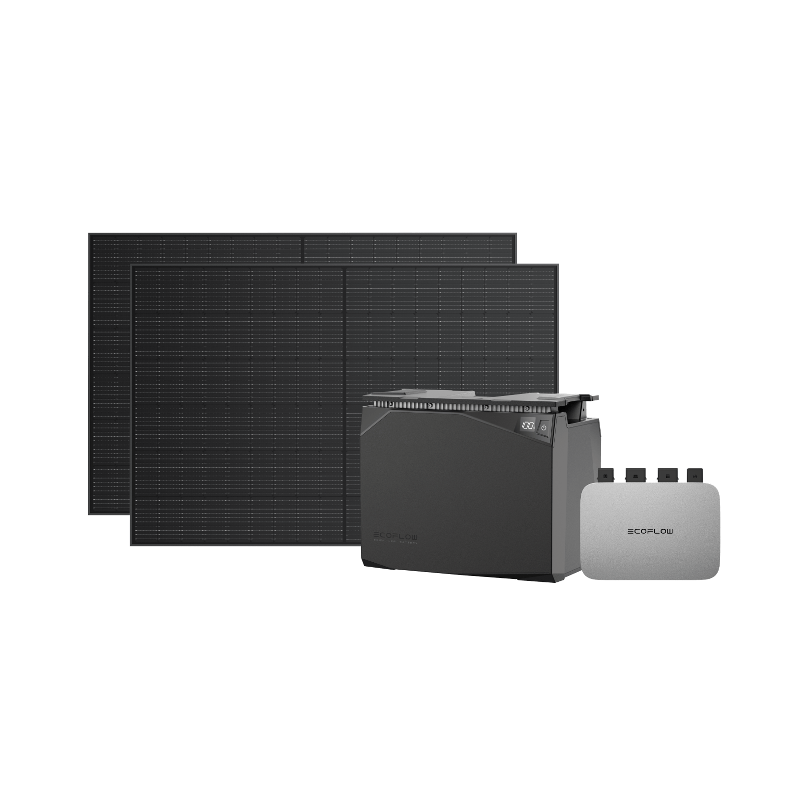 Kit solar para balcones EcoFlow PowerStream con batería resistente al agua 2 kWh/5 kWh  EcoFlow Spain PowerStream 800 W Batería resistente al agua 2 kWh + 2x 400 W Panel Solar Rígido 