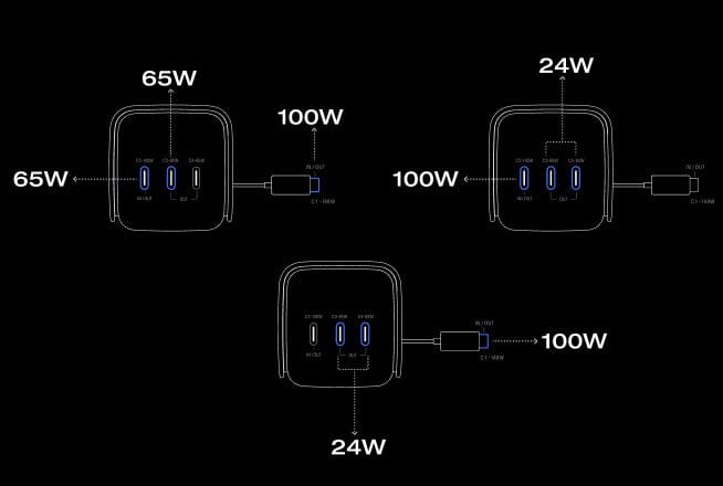 Carga de 4 dispositivos a la vez