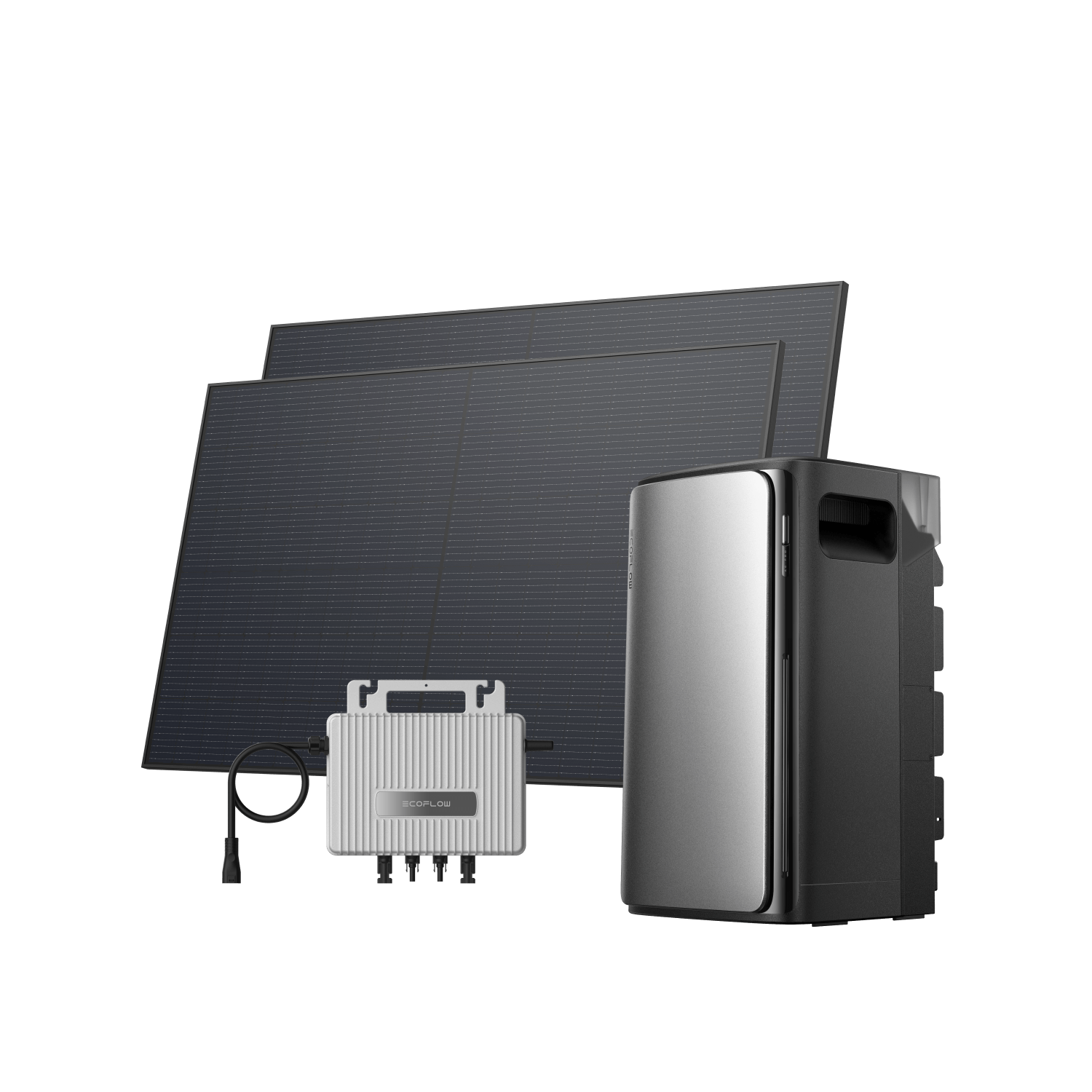 EcoFlow Microinversor STREAM BKW II EcoFlow Europe Microinversor STREAM + 2 paneles solares rígidos de 450 W + STREAM CA Pro