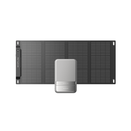 Panel solar portátil EcoFlow de 28 W EcoFlow Europe Panel solar portátil de 28 W + RAPID 5000 mAh
