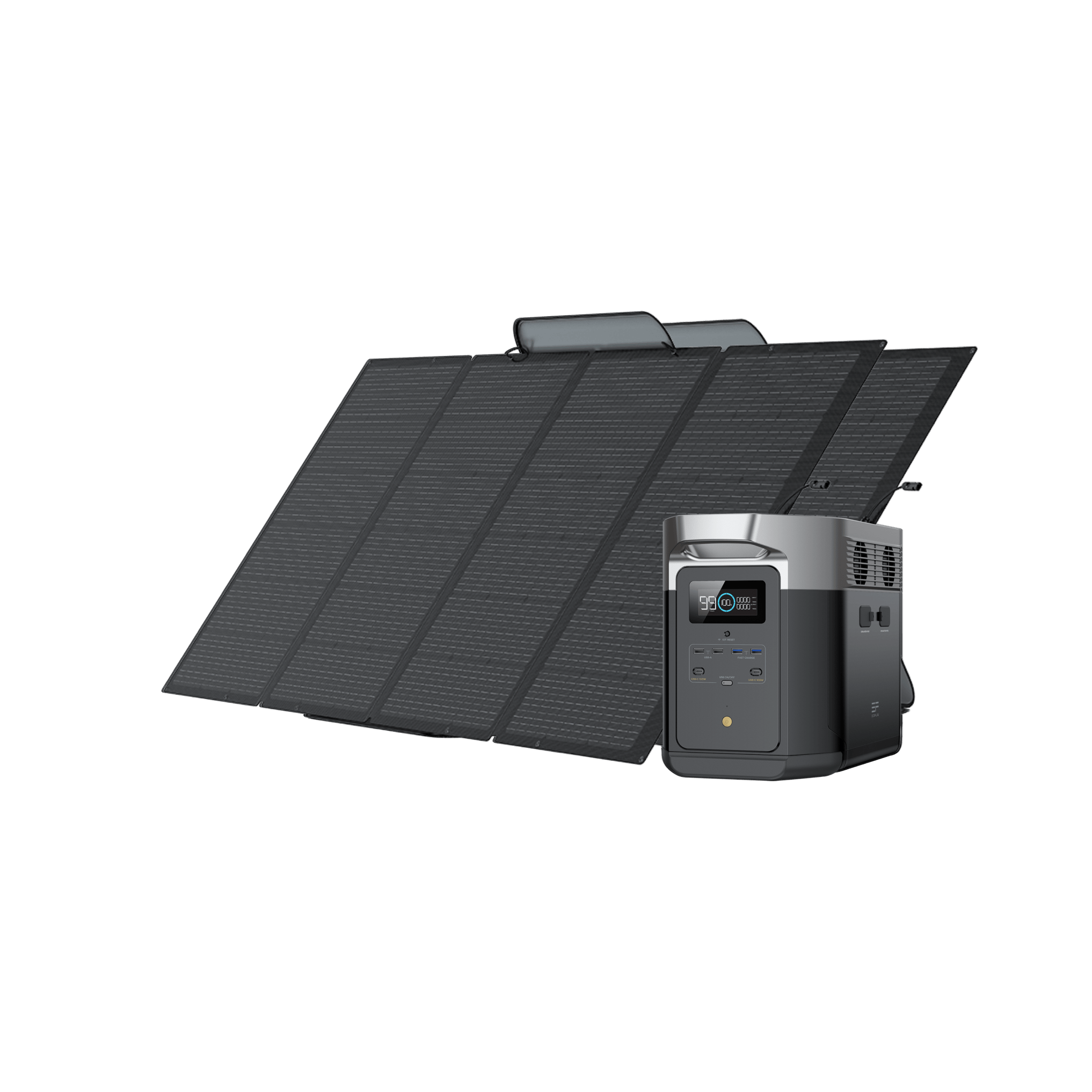 Generador solar EcoFlow DELTA Max (FV 400 W portátil)  EcoFlow 2*400 W + DELTA Max 2000  