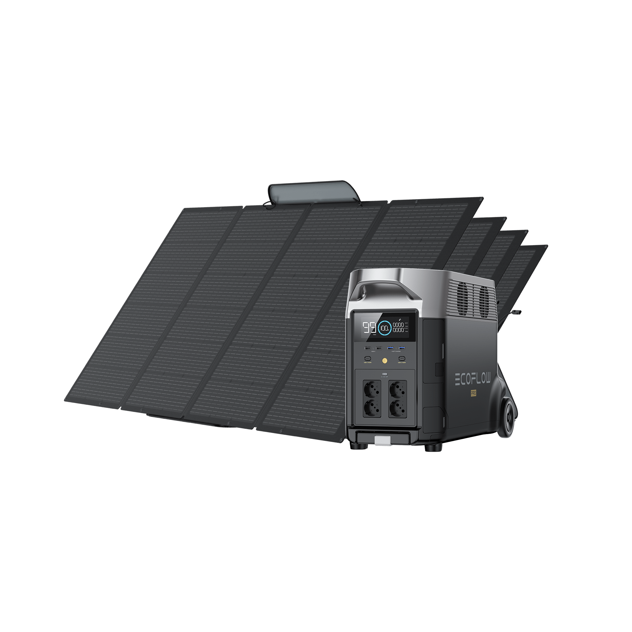 Generador solar EcoFlow DELTA Pro (FV 400 W portátil) Bundles EcoFlow 1*400 W + DELTA Pro  